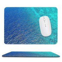 yanfind The Mouse Pad Ripples Bird's Sea Eye K Drone Shot Ocean Pattern Design Stitched Edges Suitable for home office game