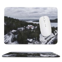 yanfind The Mouse Pad Vehicle Abies Pine Plant Creative Spruce Pictures Transportation Boat Outdoors Grey Pattern Design Stitched Edges Suitable for home office game