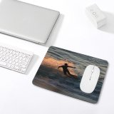 yanfind The Mouse Pad Boardsport Surfboard Skimboarding Wind Lighting Surfing Ocean Outdoor Wave Sports Sun Wave Pattern Design Stitched Edges Suitable for home office game