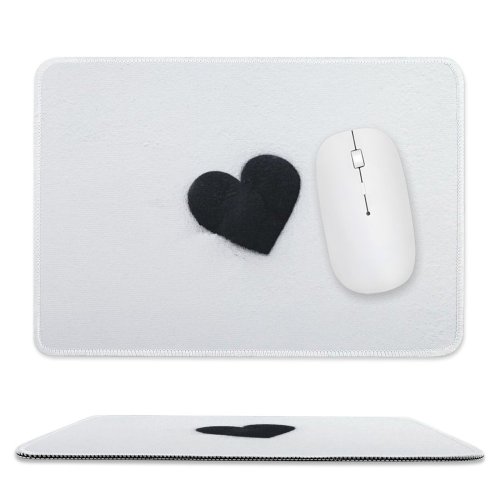 yanfind The Mouse Pad Ed Robertson Love Heart Pattern Design Stitched Edges Suitable for home office game