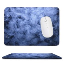 yanfind The Mouse Pad Black Dark Jellyfishes Sea Life Underwater Dark Aquarium Transparent Pattern Design Stitched Edges Suitable for home office game