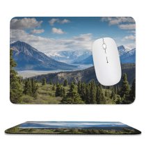 yanfind The Mouse Pad Landscape Peak Exploring National Creative Explore Pictures Outdoors Snow Tree Glacier Pattern Design Stitched Edges Suitable for home office game