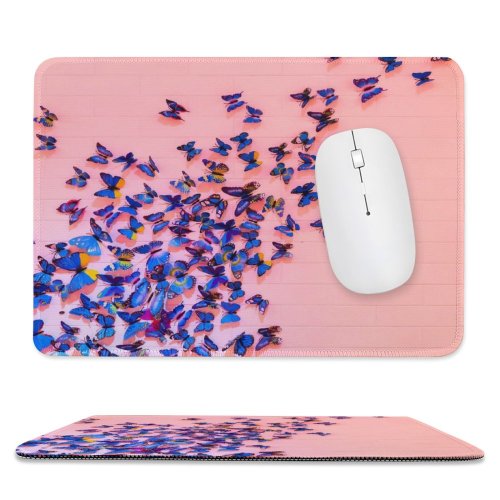 yanfind The Mouse Pad Drz Butterfly Wall Decoration Colorful Beautiful Pattern Design Stitched Edges Suitable for home office game