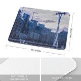 yanfind The Mouse Pad Boats City Design Office Downtown Skyscraper Cable Clouds Cranes Landscape Travel Construction Pattern Design Stitched Edges Suitable for home office game