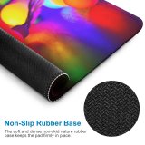 yanfind The Mouse Pad Blur Focus Dark Illuminated Lights Colorful String Luminescence Round Bulbs Bokeh Christmas Pattern Design Stitched Edges Suitable for home office game