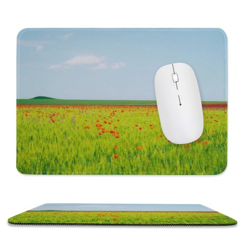 yanfind The Mouse Pad Agriculture Field Sky Summer Rural Wheat PNG Outdoors Farm Wallpapers Grassland Pattern Design Stitched Edges Suitable for home office game