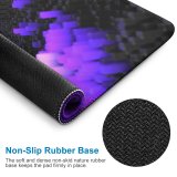 yanfind The Mouse Pad Dante Metaphor Abstract Rays Violet Bars Glowing Blocks Pattern Design Stitched Edges Suitable for home office game