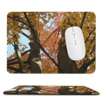 yanfind The Mouse Pad Change Changed Plant Leaves Tree Bark Tree Limbs Temperate Broadleaf Plant Forest Pattern Design Stitched Edges Suitable for home office game