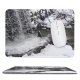 yanfind The Mouse Pad Waterfall Winter Ice Snow Resources Stream Watercourse Geological Rapid Freezing River Pattern Design Stitched Edges Suitable for home office game