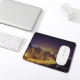 yanfind The Mouse Pad Nattu Adnan Quarry Bay Park Hong Kong City Cityscape Night Time City Pattern Design Stitched Edges Suitable for home office game