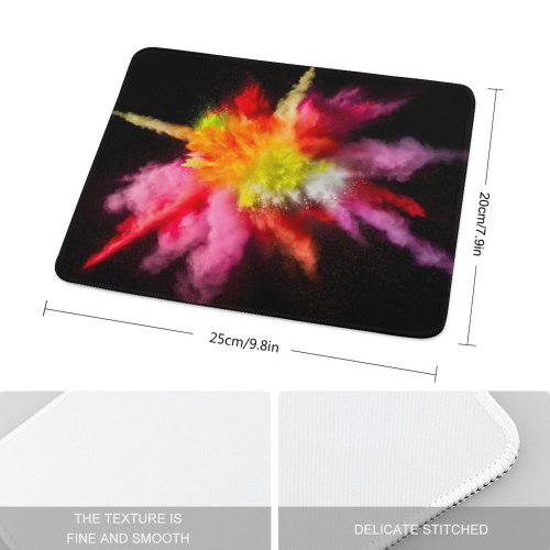 yanfind The Mouse Pad Burst Splash Colorful MacOS Sierra Pattern Design Stitched Edges Suitable for home office game