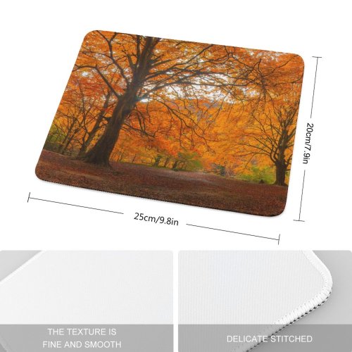 yanfind The Mouse Pad Scenery Tree Plant Leaf Free Trunk Woodland Outdoors Maple Forest Wallpapers Pattern Design Stitched Edges Suitable for home office game