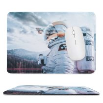 yanfind The Mouse Pad Comfreak Radioactive Suit Butterfly Science Clouds Sky Reflection Nuclear Pattern Design Stitched Edges Suitable for home office game