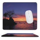 yanfind The Mouse Pad Dusk Afterglow Cloud Sunset Beach Sea Sunset Sky Horizon Sunrise Philippines Sea Pattern Design Stitched Edges Suitable for home office game