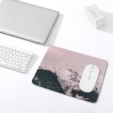 yanfind The Mouse Pad Landscape Peak Abies Forest Pastel Pictures Evening Winter Cloud Outdoors Grey Pattern Design Stitched Edges Suitable for home office game