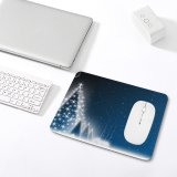 yanfind The Mouse Pad Eve Winter Celebration Night Sky Ice Snow Design Tree Tree Light Wonderland Pattern Design Stitched Edges Suitable for home office game