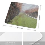 yanfind The Mouse Pad Family Napa Plant Spring Tree Valley Branch Grass Vineyard Morning Atmospheric Plant Pattern Design Stitched Edges Suitable for home office game