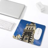 yanfind The Mouse Pad Building Building Old Sky Tower Contrast Trains Clock City Sky Buildings Classic Pattern Design Stitched Edges Suitable for home office game