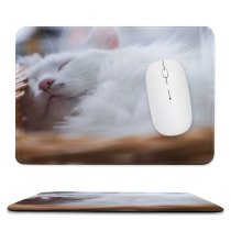yanfind The Mouse Pad Pet Outdoors Kitten Portrait Tabby Whiskers Cute Love Little Adorable Furry Sleep Pattern Design Stitched Edges Suitable for home office game