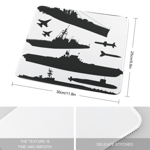 yanfind The Mouse Pad Battle Destruction Armed Vehicle Attack Forces Mass Ship Bombing Carrying Bomb Hydrogen Pattern Design Stitched Edges Suitable for home office game