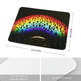 yanfind The Mouse Pad Michael Gillett Rainbow CD Droplets Macro Dark Pattern Design Stitched Edges Suitable for home office game