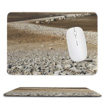 yanfind The Mouse Pad Bleak Field Rubble Raised Lonesome Dreariness Tree Waste Lonely Trail Desolated Drought Pattern Design Stitched Edges Suitable for home office game