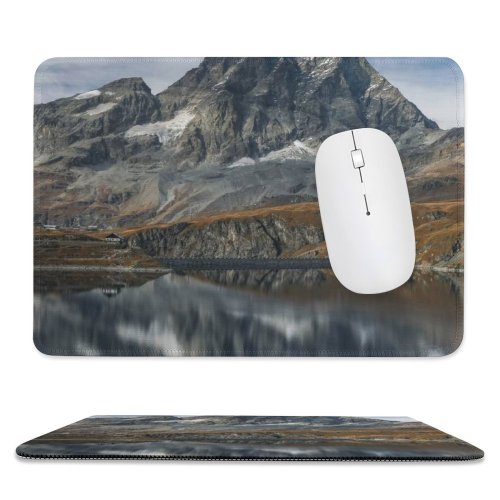 yanfind The Mouse Pad Landscape Peak Creative Italian Pictures Outdoors Ridge Snow Alps Goillet Glacier Pattern Design Stitched Edges Suitable for home office game