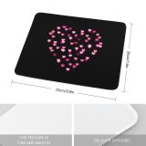yanfind The Mouse Pad Black Dark Love Love Heart Hearts Lights Night Pattern Design Stitched Edges Suitable for home office game