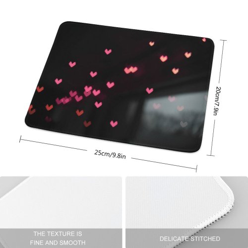 yanfind The Mouse Pad Sex Night Love Light Valentine Texture Heart Bokeh Wallpapers Creative Images Pattern Design Stitched Edges Suitable for home office game