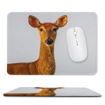 yanfind The Mouse Pad Reindeer Roe Deer Stag Buck Fawn Virginia Antelope Grass Velvet Antler Pattern Design Stitched Edges Suitable for home office game