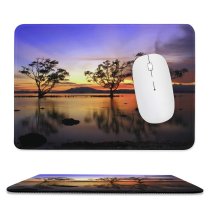 yanfind The Mouse Pad Backlit Golden Clouds Sunset Landscape Evening Sun Sunrise Silhouetted Outdoors Hour Scenic Pattern Design Stitched Edges Suitable for home office game