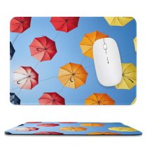 yanfind The Mouse Pad Nico Kaiser Umbrellas Sky Colorful Sky Multicolor Pattern Design Stitched Edges Suitable for home office game