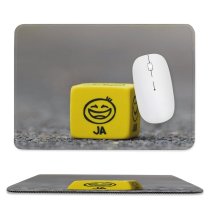 yanfind The Mouse Pad Blur Happy Smile Feelings Emotions Toy Emoticon Leisure Play Outdoors Funny Mood Pattern Design Stitched Edges Suitable for home office game