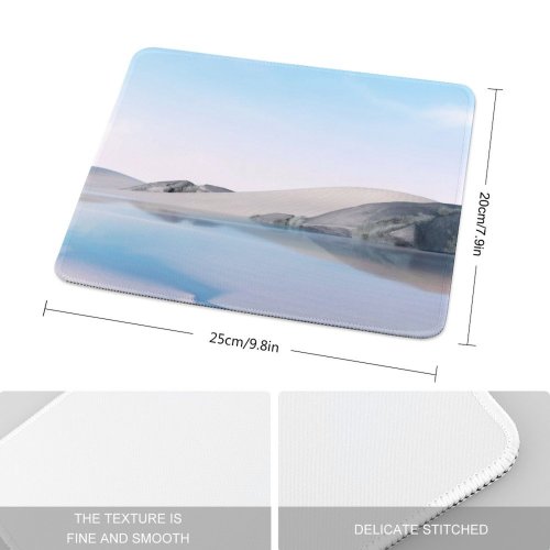 yanfind The Mouse Pad Desert Lake Clear Sky Ice Microsoft Go Pattern Design Stitched Edges Suitable for home office game