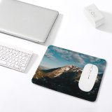 yanfind The Mouse Pad Abies Scenery Range Tree States Mountain Snow Wilderness Plant Fir Free Pattern Design Stitched Edges Suitable for home office game