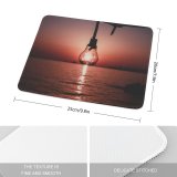 yanfind The Mouse Pad Backlit Dark Sunset Evening Travel Hanging Light Beach Sun Glass Outdoors Scenic Pattern Design Stitched Edges Suitable for home office game