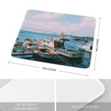 yanfind The Mouse Pad Boats Boat Fishing Docked Watercrafts Pattern Design Stitched Edges Suitable for home office game