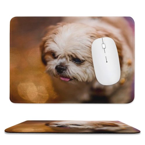 yanfind The Mouse Pad Dog Pet Free Pictures Images Puppies Pattern Design Stitched Edges Suitable for home office game
