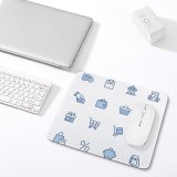 yanfind The Mouse Pad Bag Sale E Graphical Cash Commerce Consumerism Building Home Wireless Account Delivering Pattern Design Stitched Edges Suitable for home office game