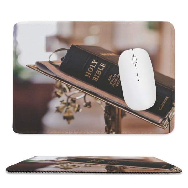 yanfind The Mouse Pad Blur Focus Christianity Christ Holy Spiritual Study Scripture Church Testament Pattern Design Stitched Edges Suitable for home office game