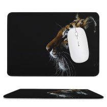 yanfind The Mouse Pad Dark Tiger Closeup Big Cat Pattern Design Stitched Edges Suitable for home office game