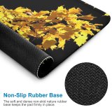 yanfind The Mouse Pad Maple Autumn Golden Festive Woody Leaves Maple Plant Fall Branch Leaf Leaf Pattern Design Stitched Edges Suitable for home office game