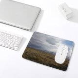 yanfind The Mouse Pad Landscape Horizon Fields Storm Pictures PNG Grassland Cloud Outdoors Grey Grass Pattern Design Stitched Edges Suitable for home office game