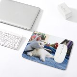 yanfind The Mouse Pad Young Kitty Pet Funny Kitten Portrait Whiskers Cute Little Adorable Face Cat Pattern Design Stitched Edges Suitable for home office game