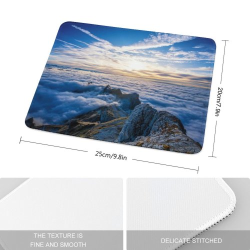 yanfind The Mouse Pad Dominic Kamp Santis Highest Mountain Summit Swis Alps Panorama Switzerland Pattern Design Stitched Edges Suitable for home office game