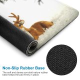 yanfind The Mouse Pad Christmas Reindeer Needles Tailed Snow Deer Branch Tail Antler Fawn Decoration Elk Pattern Design Stitched Edges Suitable for home office game