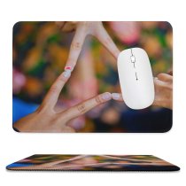 yanfind The Mouse Pad Blur Focus Cooperation Together Connection Hands Depth Handshake Fingers Friendship Field Togetherness Pattern Design Stitched Edges Suitable for home office game