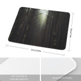 yanfind The Mouse Pad Backlit Park Fog Dark Foggy Rural Forest Scenic Trees Woods Conifer Countryside Pattern Design Stitched Edges Suitable for home office game