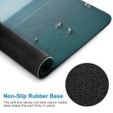 yanfind The Mouse Pad Boats Coast Rocky Landscape Daylight Mountains Waves Island Beach Outdoors Seashore Bird's Pattern Design Stitched Edges Suitable for home office game