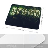 yanfind The Mouse Pad Daria Shevtsova Neon Plant Illuminated Leaves Pattern Design Stitched Edges Suitable for home office game